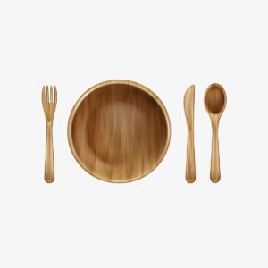Xtreme Wolf Wooden Dinner Set